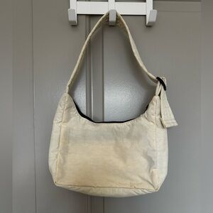 Baggu Cream/Off-White Nylon Mini Shoulder Bag